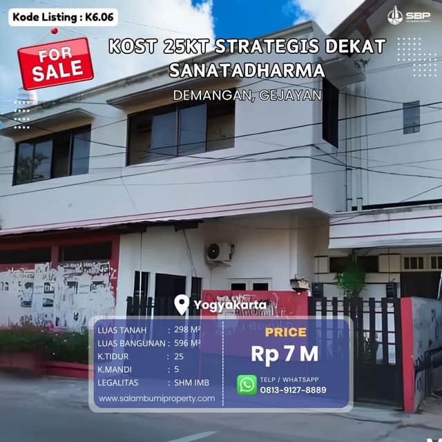 Kost 25kt Demangan, Gejayan Dekat UIN Suka, Lippo Plaza, UNY, UGM