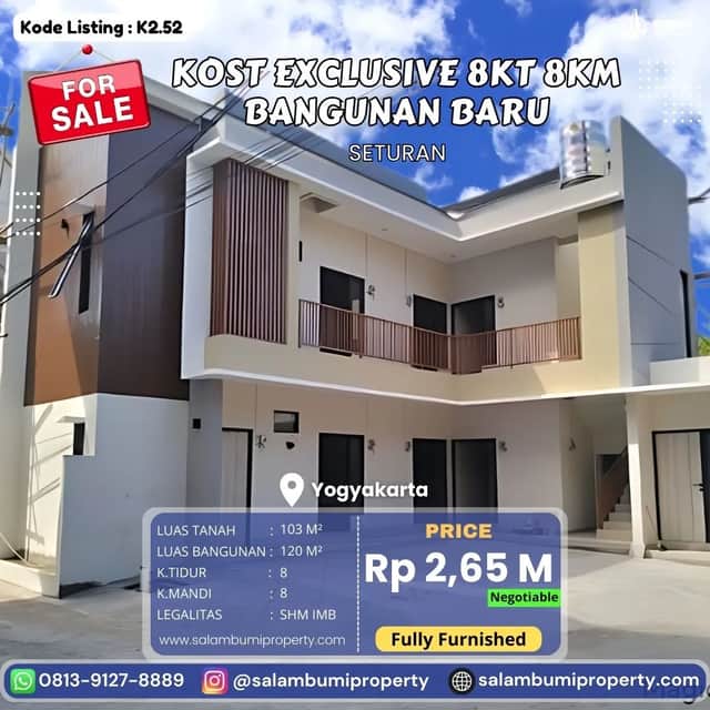 Kost Eksklusif Super Premium di Area Seturan - Investasi Cerdas Dekat UPN dan UGM!