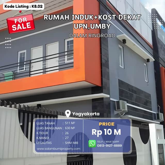Guesthouse & 20 Kost Eksklusif di Pinggir Jl Apal Timur UPN, UMBY, Dalam Ringroad