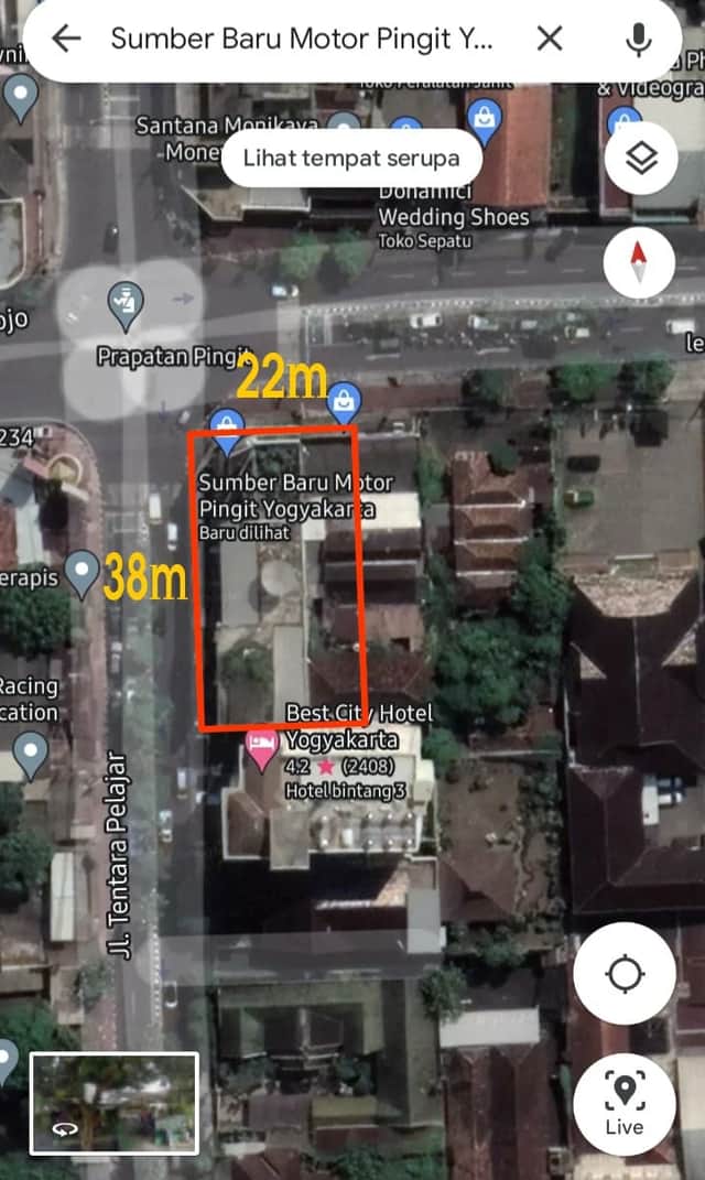 Tanah Bonus Bangunan Link Premium Jogja Kota Dekat Tugu Jogja & Malioboro. posisi Hoek Cocok Dibangun Hotel foto 2