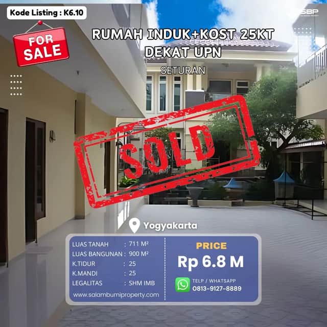 Hot Sale! Rumah Induk + 18 Kamar Kost Exclusive di Seturan - Investasi Menjanjikan!