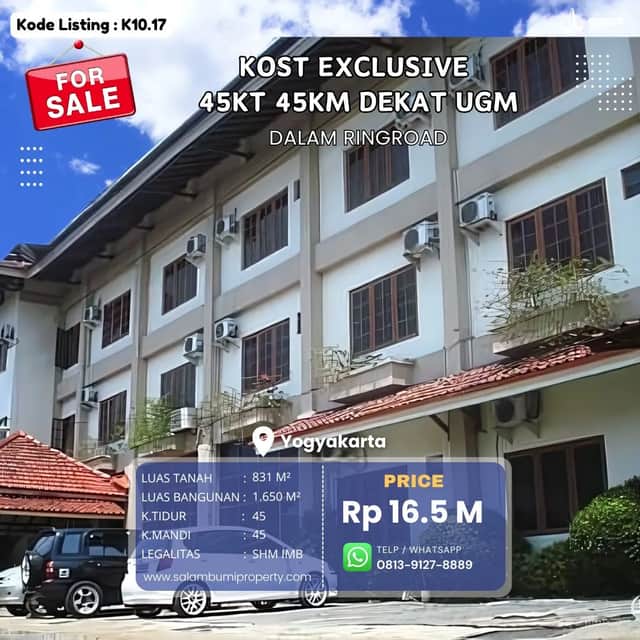 Kost Exclusive Strategis di UGM, Investasi Menguntungkan!