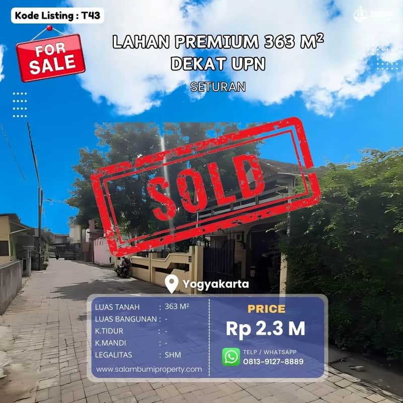 Lahan Strategis di Seturan, Bonus Kost dan Rumah Induk 1