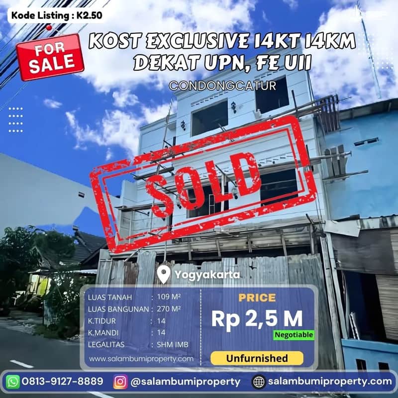KOS EXCLUSIVE di Lokasi Strategis, Depan Jalan Utama Condongcatur! 1