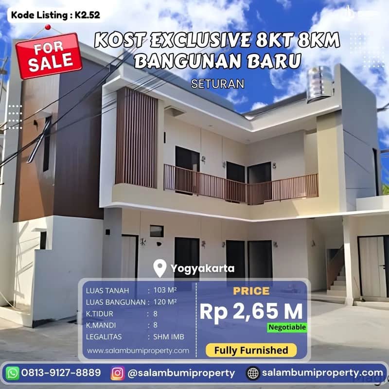 Kost Eksklusif Super Premium di Area Seturan - Investasi Cerdas Dekat UPN dan UGM! 1