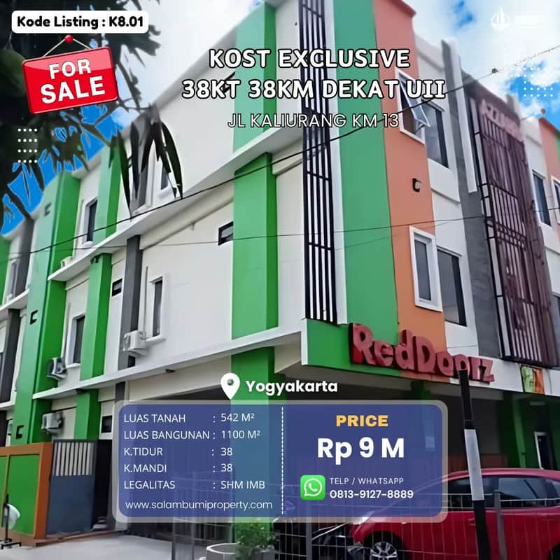 Kost Exclusive 3lt 38kt+ Ruko Jl Kaliurang km 14 dkt UII Pusat 1