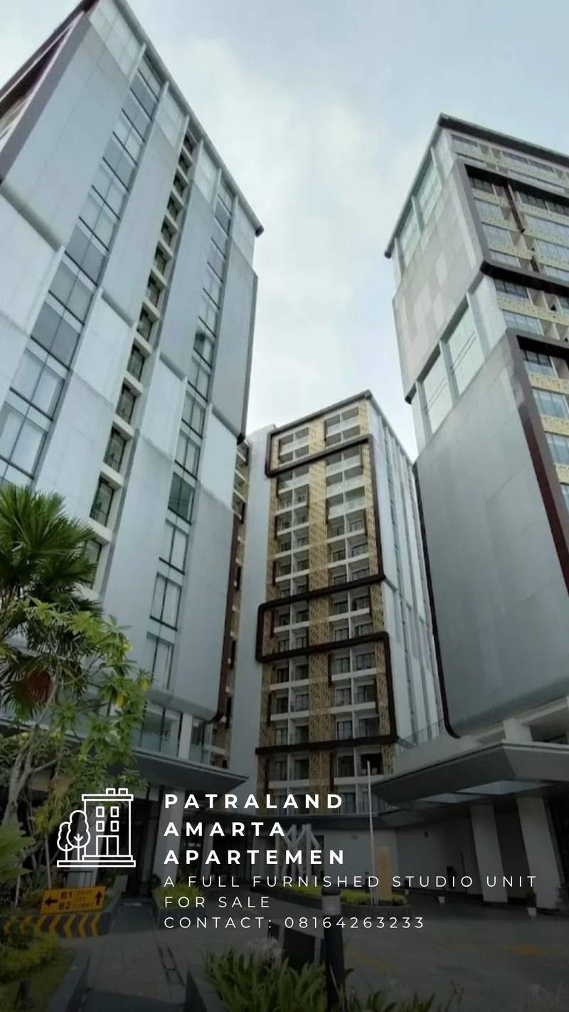 Dijual Patraland Amarta Apartemen atas nama sendiri. SHMSRS 1