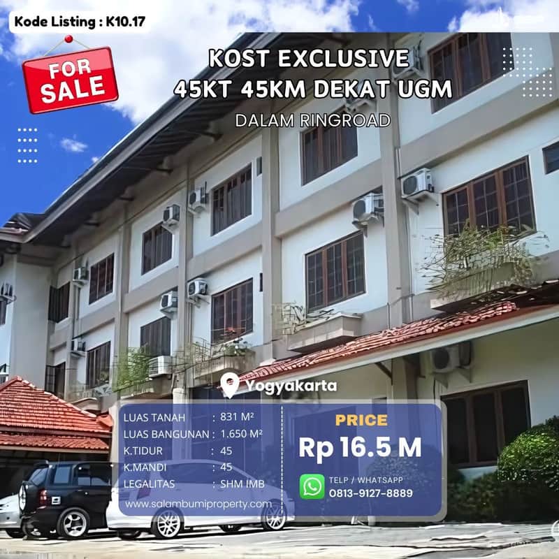 Kost Exclusive Strategis di UGM, Investasi Menguntungkan! 1